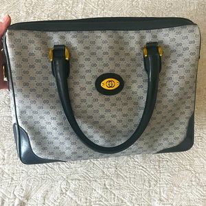 Gucci Vintage Boston Bag in Navy